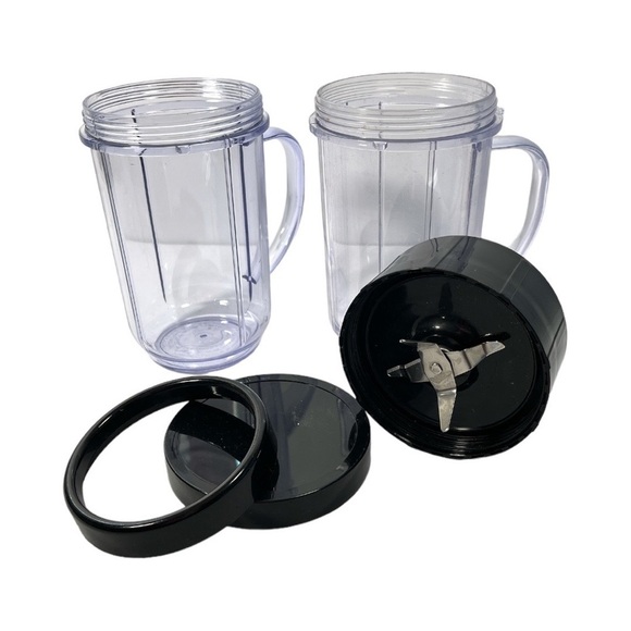 Magic Bullet Blender Cups Blade Parts Comfort Lid‎ 5 Piece Parts Only - Picture 1 of 2